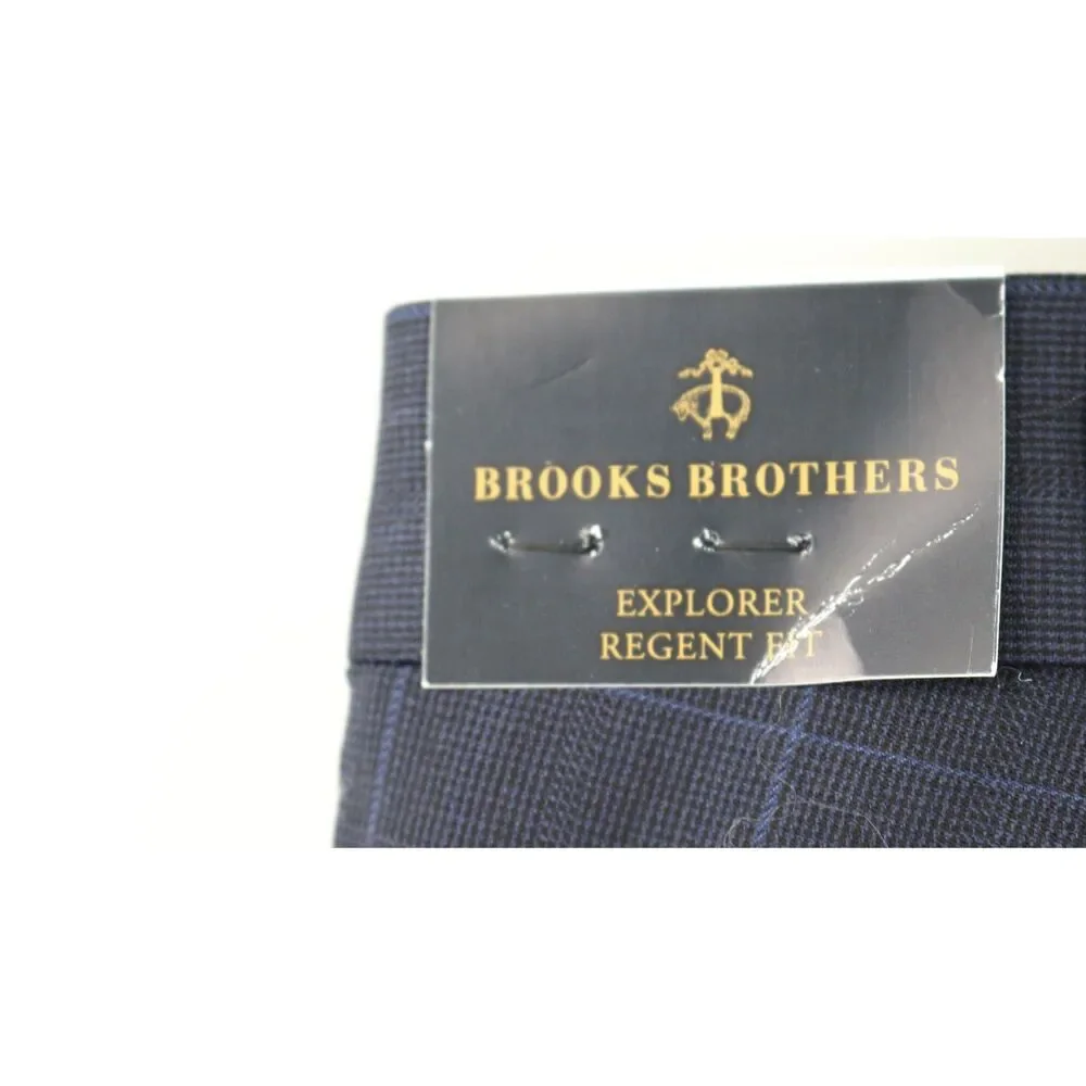 Brooks Brothers Mens Explorer Regency Fit Plaid Wool Blend Slacks Pants 36 x 30